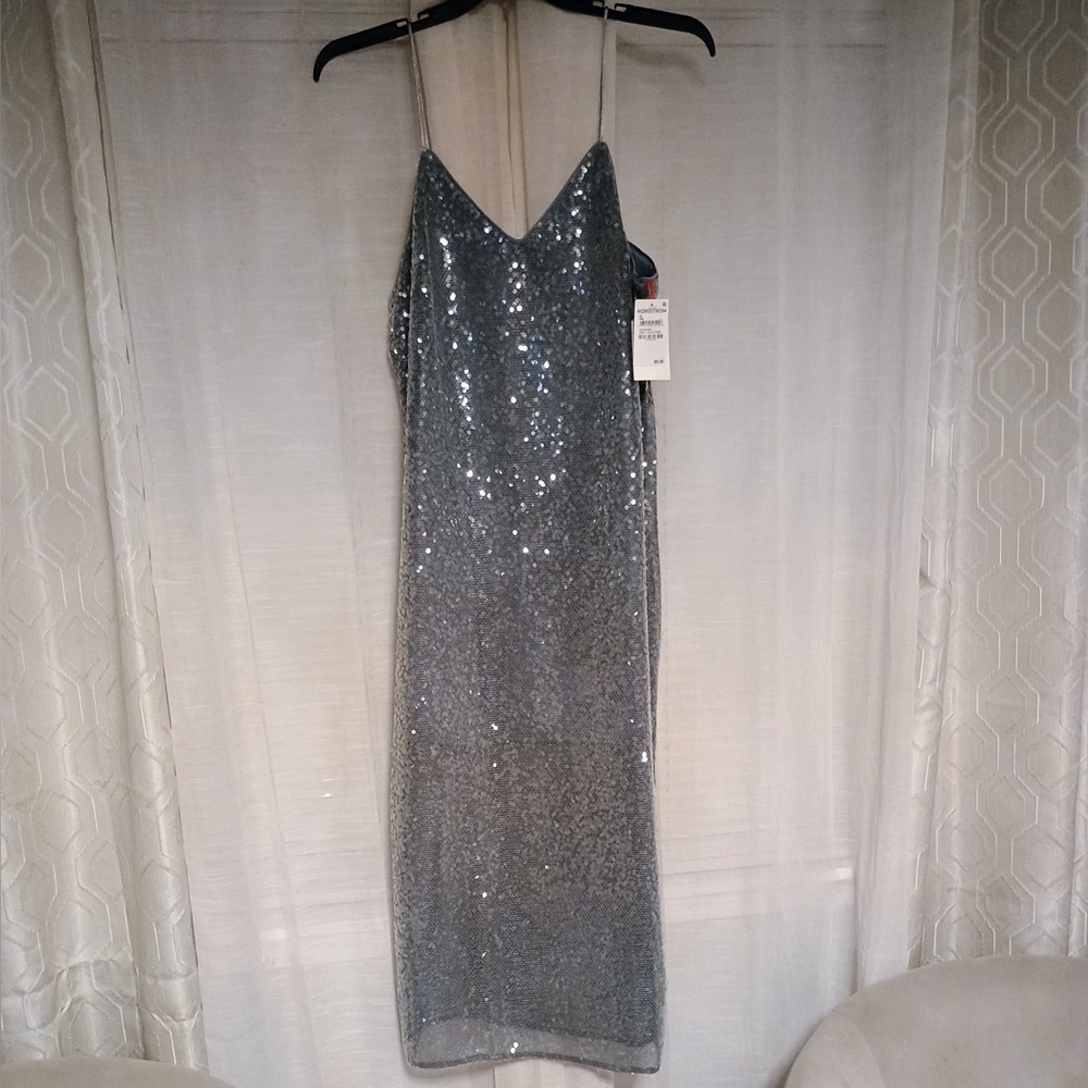 Silver Sequin Dress